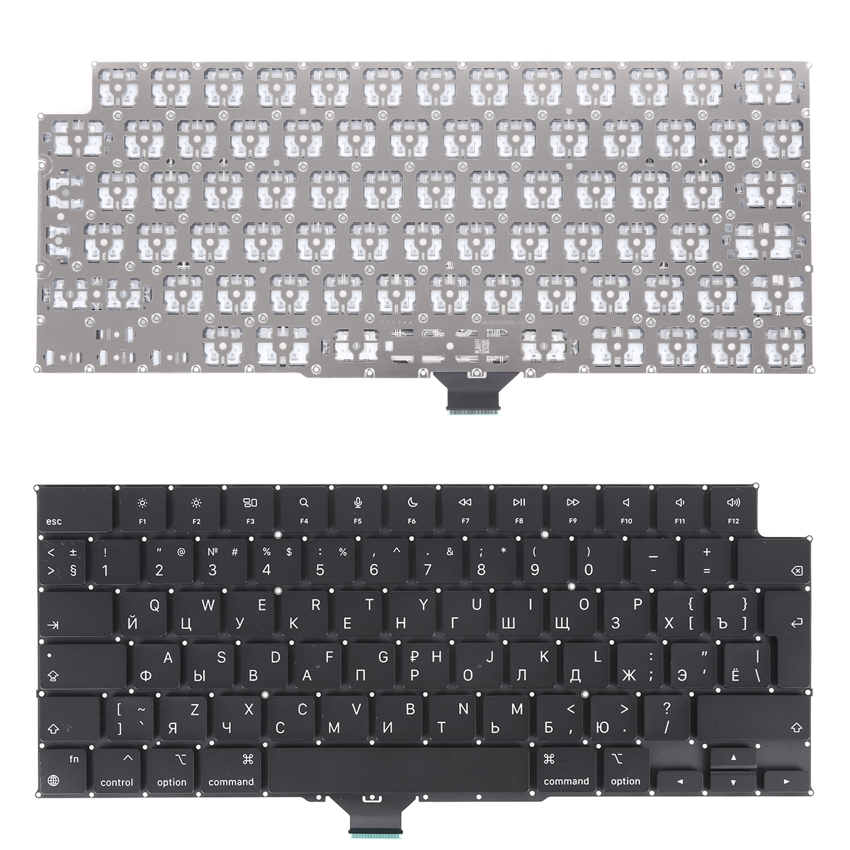 Picture of New Replacement Laptop Keyboard For A242  Backlit RU,Apple Macbook Pro A2442 A2485 BLACK(Without backlit)  RU Layout